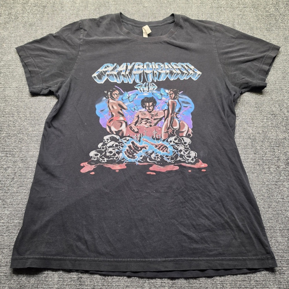 Playboi Carti 2017 Tour T-Shirt Black Graphic Concert Tee Mens XL